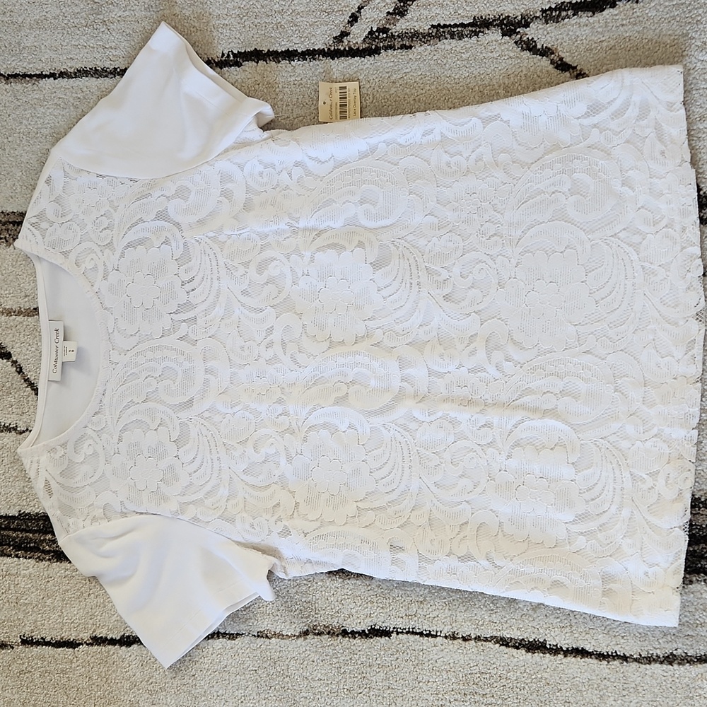 Lace Overlay Top - NWT